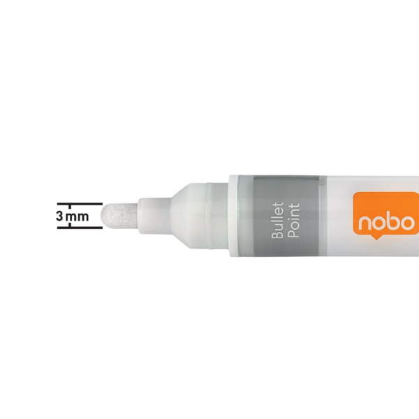 Rotuladores De Tinta Líquida Para Pizarra Blanca Nobo Con Punta Redondeada 4 Unidades Blanco