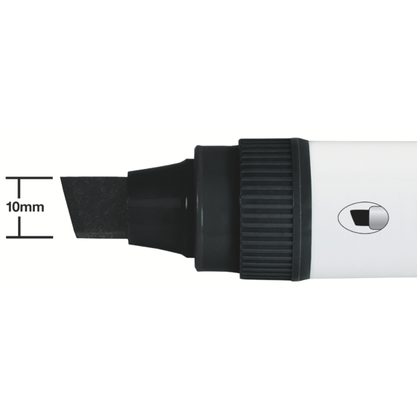 Rotuladores Glide Jumbo Nobo Con Punta Biselada, 4 Unidades Negro