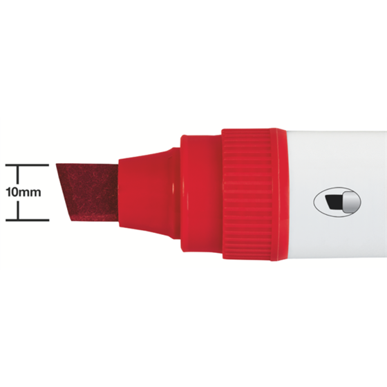 Rotuladores Glide Jumbo Nobo Con Punta Biselada, 4 Unidades Rojo