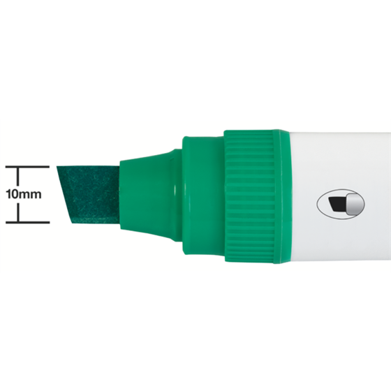 Rotuladores Glide Jumbo Nobo Con Punta Biselada, 4 Unidades Verde