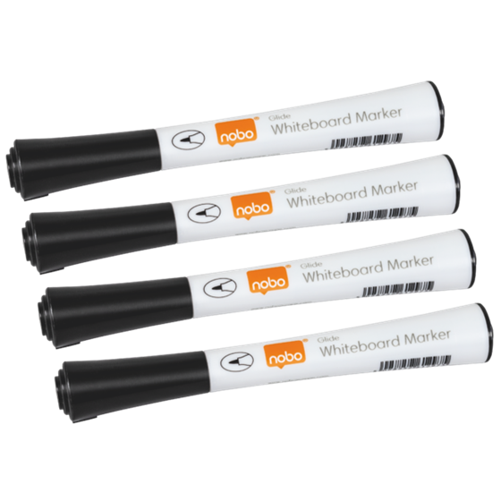 Rotuladores Glide Nobo Con Punta Fina, 4 Unidades Negro
