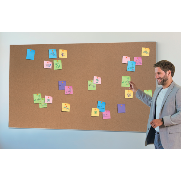 Tablero De Anuncios De Corcho Nobo Impression Pro De 1500X1200 Mm Natural