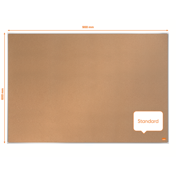 Tablero De Anuncios De Corcho Nobo Impression Pro De 900X600 Mm Natural