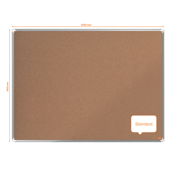 Tablero De Anuncios De Corcho Nobo Premium Plus De 1200X900Mm Natural