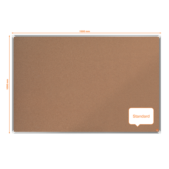 Tablero De Anuncios De Corcho Nobo Premium Plus De 1500X1000Mm Natural
