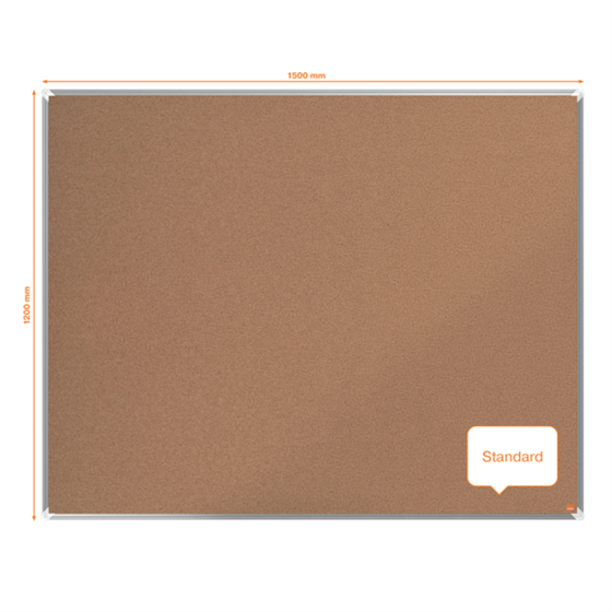 Tablero De Anuncios De Corcho Nobo Premium Plus De 1500X1200Mm Natural