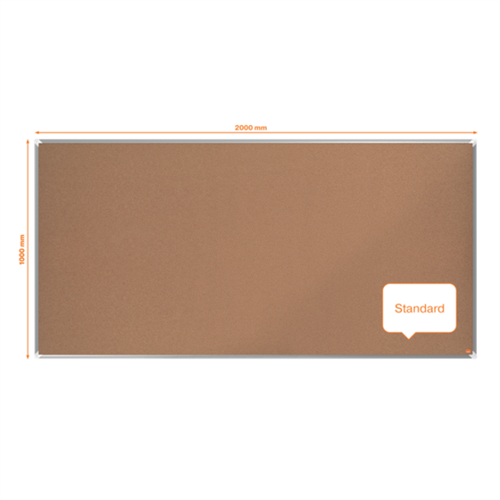 Tablero De Anuncios De Corcho Nobo Premium Plus De 2000X1000Mm Natural