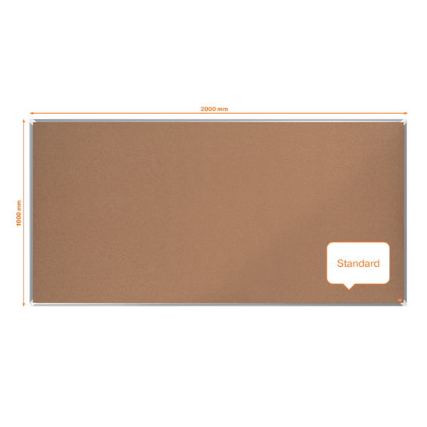 Tablero De Anuncios De Corcho Nobo Premium Plus De 2000X1000Mm Natural