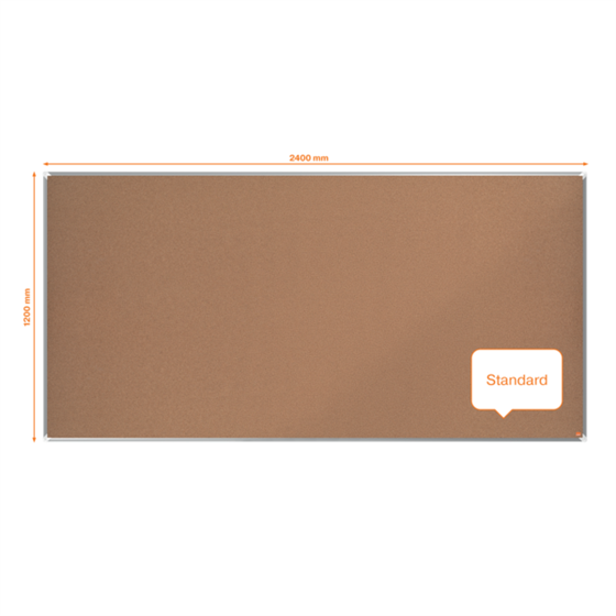 Tablero De Anuncios De Corcho Nobo Premium Plus De 2400X1200Mm Natural