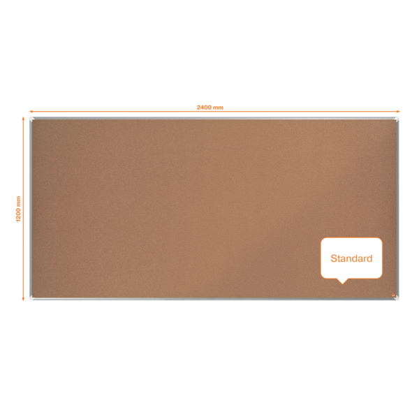 Tablero De Anuncios De Corcho Nobo Premium Plus De 2400X1200Mm Natural
