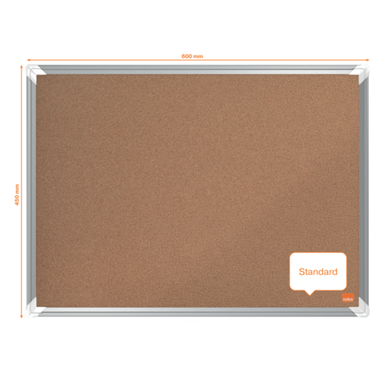 Tablero De Anuncios De Corcho Nobo Premium Plus De 600X450Mm Natural