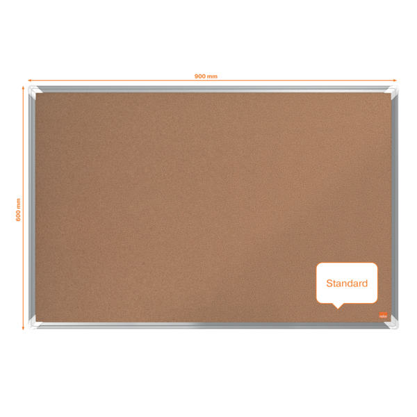 Tablero De Anuncios De Corcho Nobo Premium Plus De 900X600Mm Natural