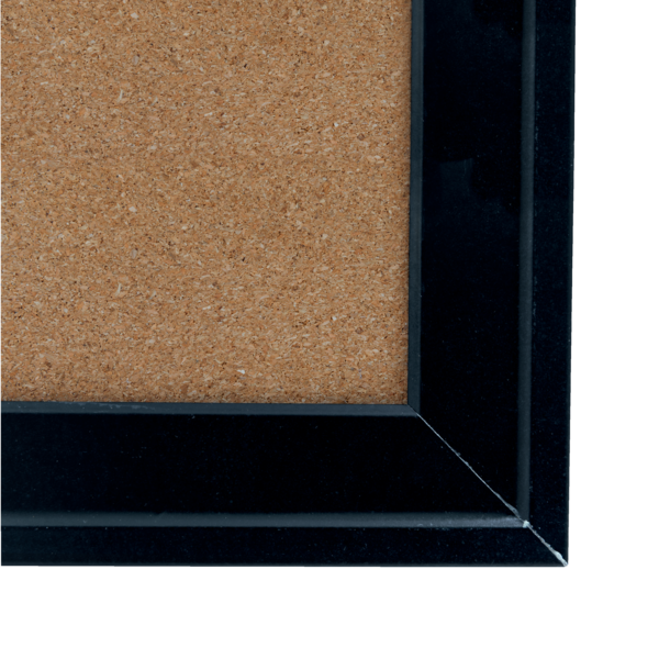 Tablero De Anuncios De Corcho Pequeño De Nobo Con Marco Negro Contemporáneo, 585X430Mm Natural