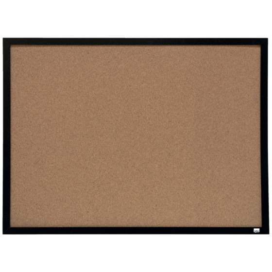 Tablero De Anuncios De Corcho Pequeño De Nobo Con Marco Negro, 585X430Mm Natural