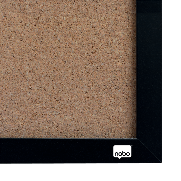 Tablero De Anuncios De Corcho Pequeño De Nobo Con Marco Negro, 585X430Mm Natural