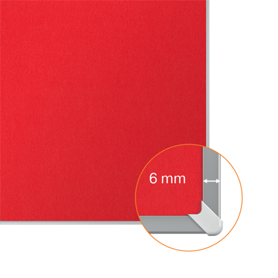 Tablero De Anuncios De Fieltro De Formato Panorámico Nobo Impression Pro De 1220X690 Mm Rojo