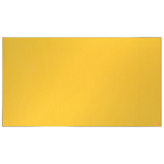 Tablero De Anuncios De Fieltro De Formato Panorámico Nobo Impression Pro De 1550X870 Mm Amarillo