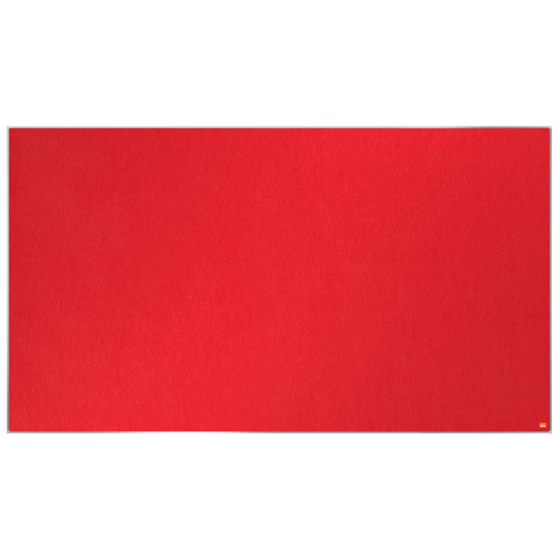 Tablero De Anuncios De Fieltro De Formato Panorámico Nobo Impression Pro De 1550X870 Mm Rojo