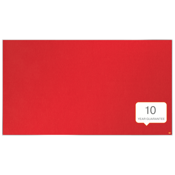 Tablero De Anuncios De Fieltro De Formato Panorámico Nobo Impression Pro De 1550X870 Mm Rojo