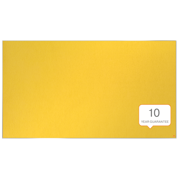 Tablero De Anuncios De Fieltro De Formato Panorámico Nobo Impression Pro De 1880X1060 Mm Amarillo