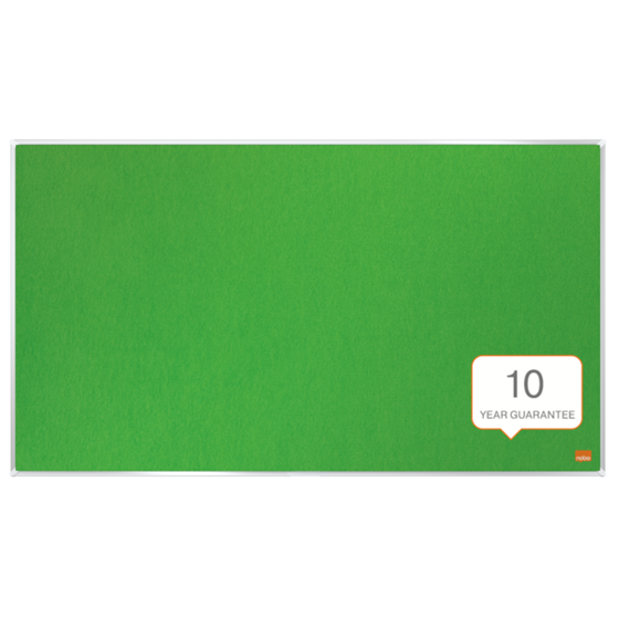 Tablero De Anuncios De Fieltro De Formato Panorámico Nobo Impression Pro De 710X400 Mm Verde