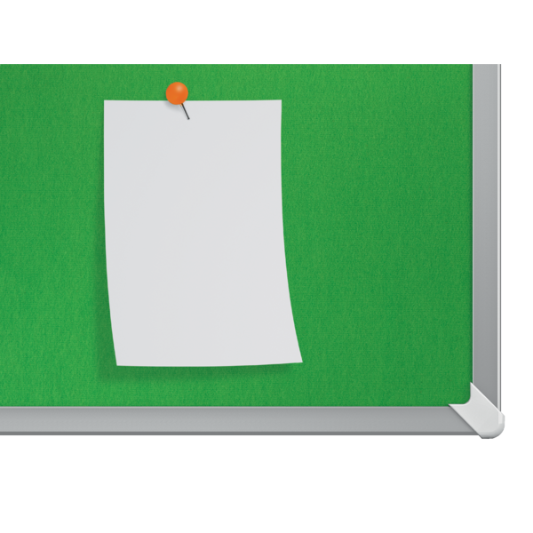 Tablero De Anuncios De Fieltro De Formato Panorámico Nobo Impression Pro De 710X400 Mm Verde