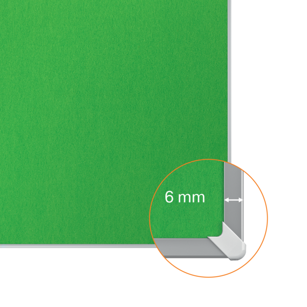 Tablero De Anuncios De Fieltro De Formato Panorámico Nobo Impression Pro De 710X400 Mm Verde