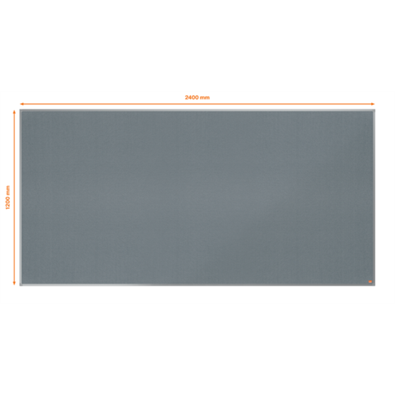 Tablero De Anuncios De Fieltro Nobo Essence De 2400X1200 Mm Gris