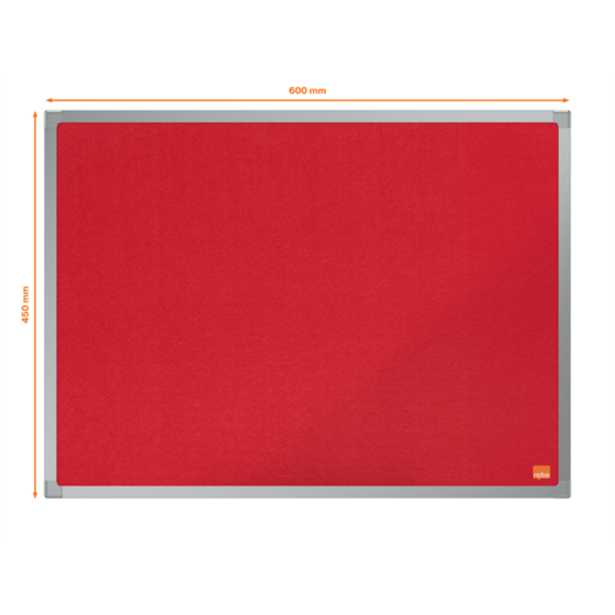 Tablero De Anuncios De Fieltro Nobo Essence De 600X450 Mm Rojo