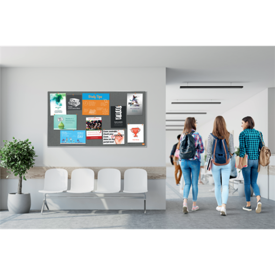 Tablero De Anuncios De Fieltro Nobo Impression Pro De 1200X900 Mm Gris