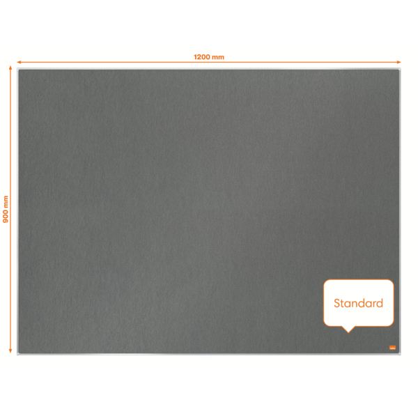 Tablero De Anuncios De Fieltro Nobo Impression Pro De 1200X900 Mm Gris