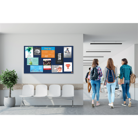 Tablero De Anuncios De Fieltro Nobo Impression Pro De 1800X1200 Mm Azul