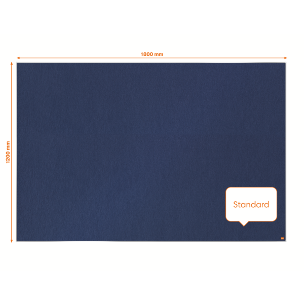 Tablero De Anuncios De Fieltro Nobo Impression Pro De 1800X1200 Mm Azul