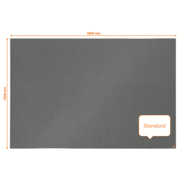 Tablero De Anuncios De Fieltro Nobo Impression Pro De 1800X1200 Mm Gris