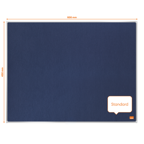Tablero De Anuncios De Fieltro Nobo Impression Pro De 600X450 Mm Azul