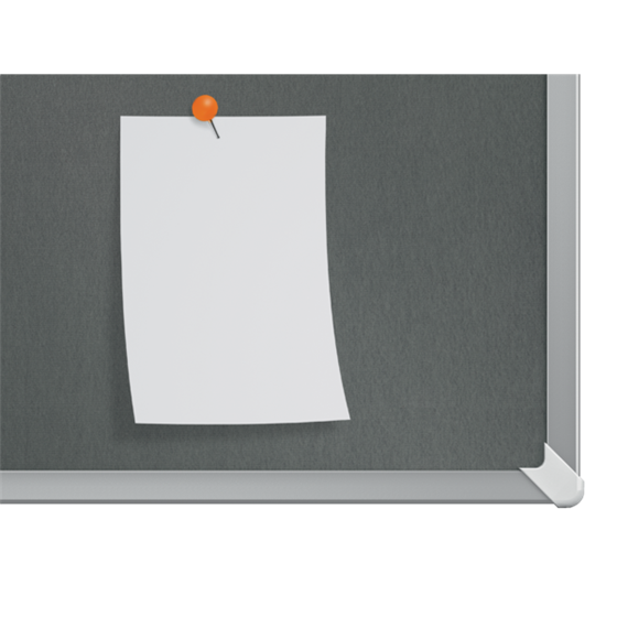 Tablero De Anuncios De Fieltro Nobo Impression Pro De 900X600 Mm Gris