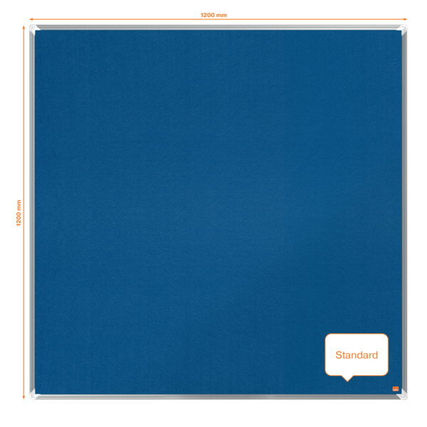 Tablero De Anuncios De Fieltro Nobo Premium Plus 1200X1200 Mm Azul