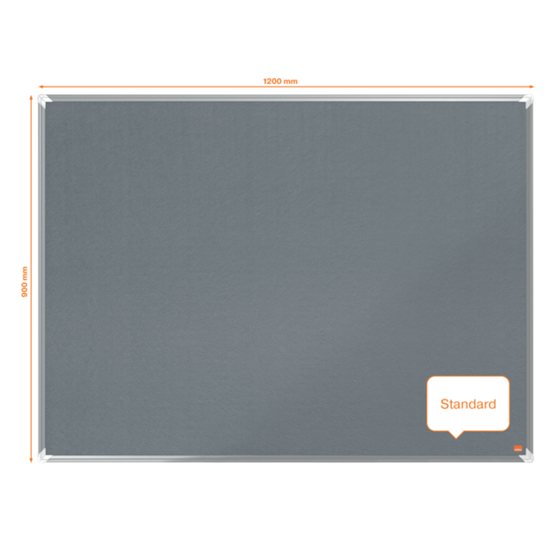 Tablero De Anuncios De Fieltro Nobo Premium Plus 1200X900 Mm Gris
