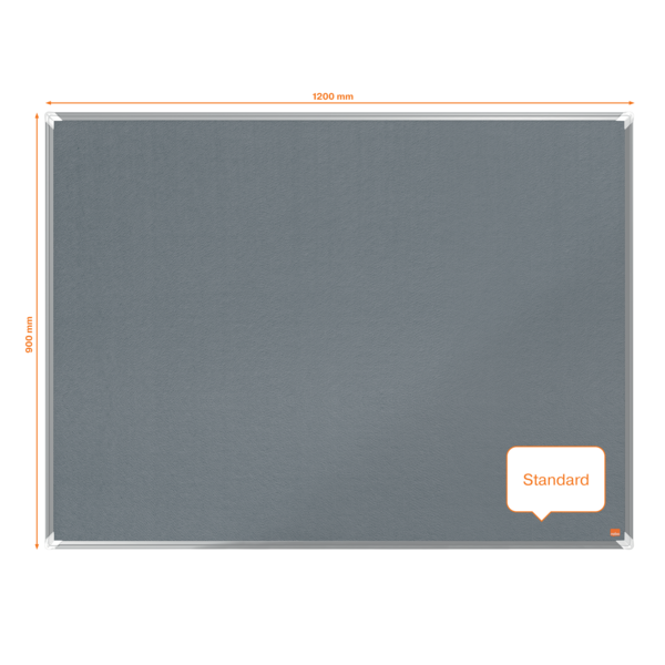 Tablero De Anuncios De Fieltro Nobo Premium Plus 1200X900 Mm Gris