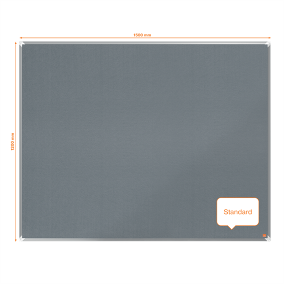 Tablero De Anuncios De Fieltro Nobo Premium Plus 1500X1200 Mm Gris