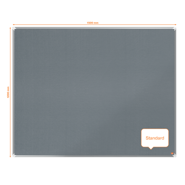 Tablero De Anuncios De Fieltro Nobo Premium Plus 1500X1200 Mm Gris