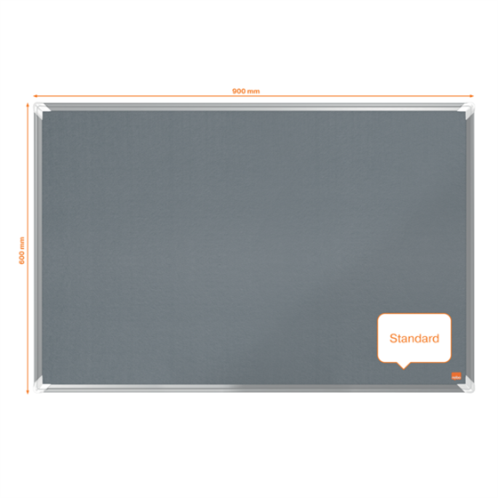 Tablero De Anuncios De Fieltro Nobo Premium Plus De 900X600Mm Azul