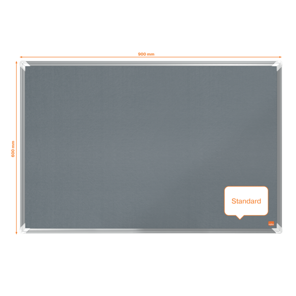Tablero De Anuncios De Fieltro Nobo Premium Plus De 900X600Mm Azul