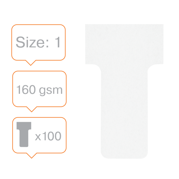 Tarjetas De Planificación Nobo T-Card - Tamaño 1 Blanco