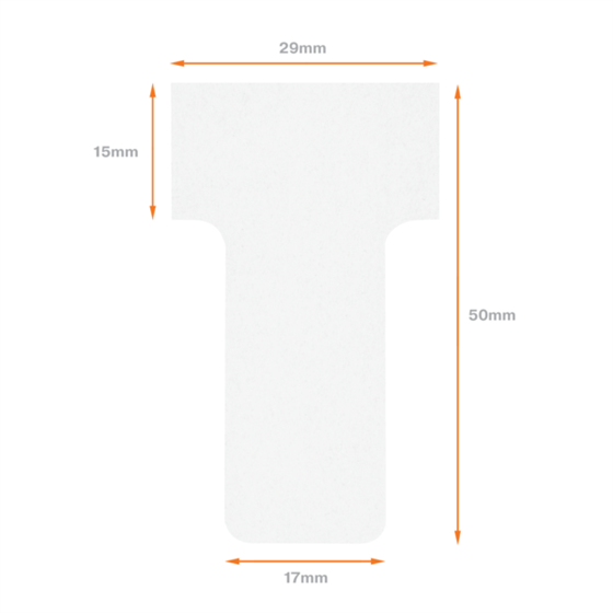 Tarjetas De Planificación Nobo T-Card - Tamaño 1 Blanco