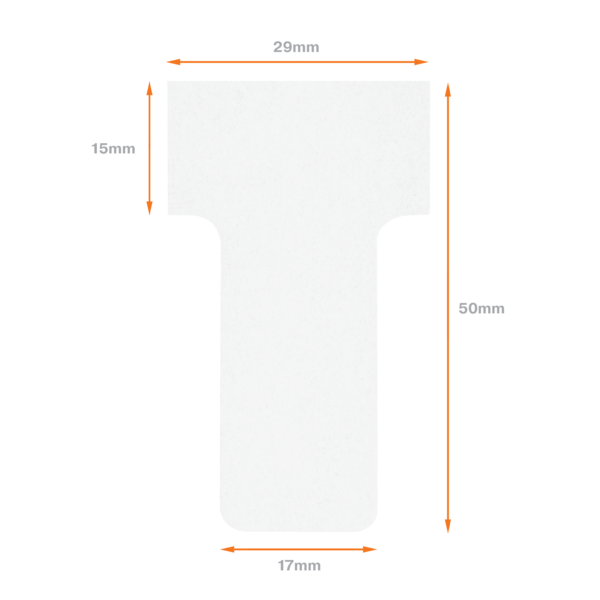 Tarjetas De Planificación Nobo T-Card - Tamaño 1 Blanco