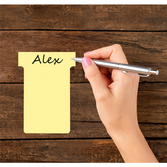 Tarjetas De Planificación Nobo T-Card - Tamaño 2 Amarillo