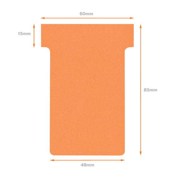 Tarjetas De Planificación Nobo T-Card - Tamaño 2 Naranja