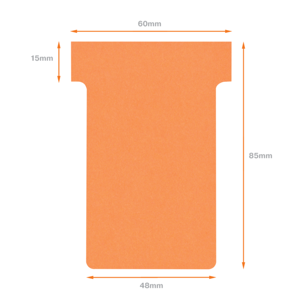 Tarjetas De Planificación Nobo T-Card - Tamaño 2 Naranja