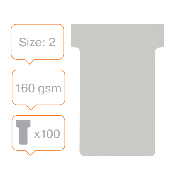Tarjetas De Planificación Nobo T-Card - Tamaño 2 Plata